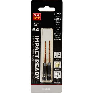 2PK 5/64 IMP HX DRLL BIT