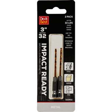2PK 3/32 IMP HX DRLL BIT