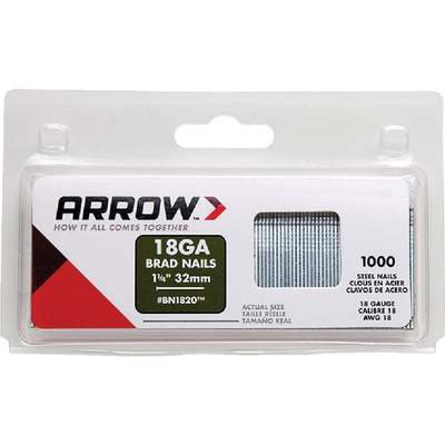1000pk 1-1/4 Brad Nails Arrow