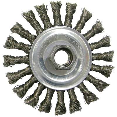 Weiler Vortec 4 In. Twisted/Knotted 0.020 In. Angle Grinder Wire Wheel