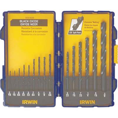 DRILL BIT SET 13PC BLK OXIDE