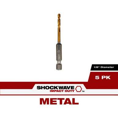5PK 1/8" TITANIUM BIT