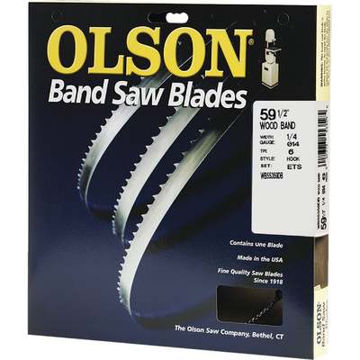 Olson 59-1/2 In. x 1/4 In. 6 TPI Hook Wood Cutting Band Saw Blade