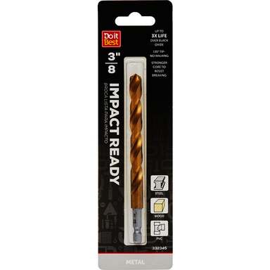 3/8" IMP TNM HX DRLL BIT
