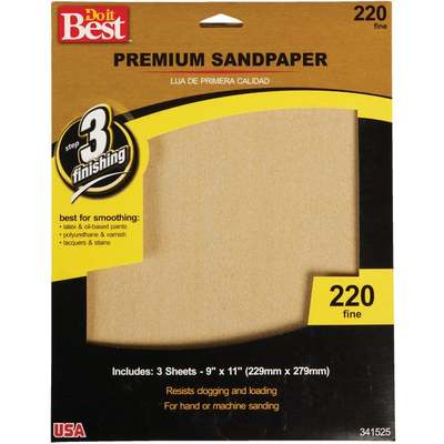 *SANDPAPER 9X11 220GRIT****