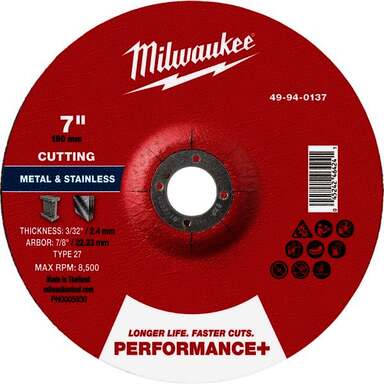 7x3/32x7/8 Metal DC Cutoff Wheel