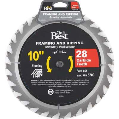 10" 28TPI CARB SAW BLADE