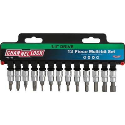 13PC 1/4" MULTI BIT SET