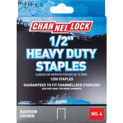 CHNL T50 1/2" STAPLES 1250pk***