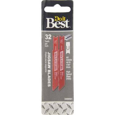 Do it Best U-Shank 3 In. x 32 TPI High Speed Steel Jig Saw Blade, Metal up