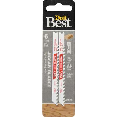 Do it Best U-Shank 3-5/8 In. x 6 TPI Bi-Metal Jig Saw Blade, Wood 1-3/4 In.