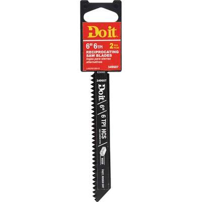 Do it Best 6 In. 6 TPI Drywall and Plaster Reciprocating Saw Blade (2-Pack)