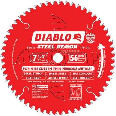 7-1/4"X56T STL DEM BLADE