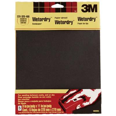 5PK ASTD WET SANDPAPER