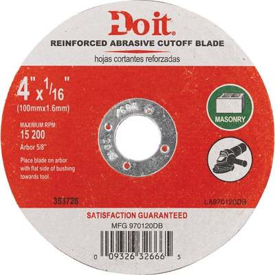 4" MASONRY CUTOFF WHEEL