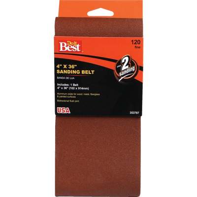 Do it Best 4 In. x 36 In. 120 Grit Heavy-Duty Sanding Belt