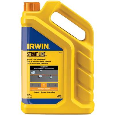 Irwin STRAIT-LINE 5 Lb. Orange Hi-Visibility Chalk Line Chalk