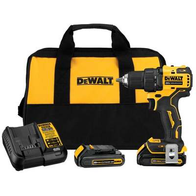 DRILL 1/2"20V DEWALT 2BATT