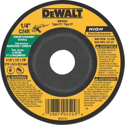 *4-1/2X1/4 MASONRY WHEEL