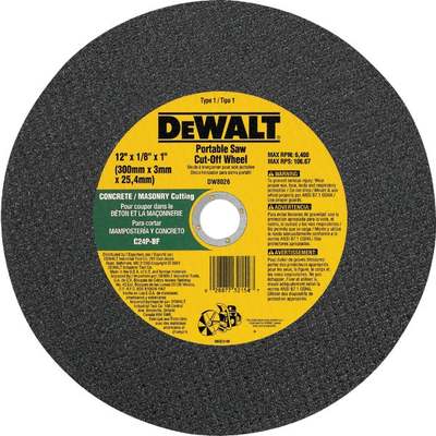 12" MASONRY CUTOFF WHEEL