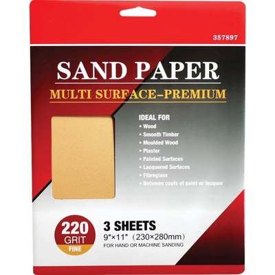 9X11 220G 3PK SNDPAPER