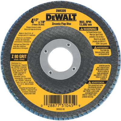 4-1/2" 80 GRIT FLAP DISC