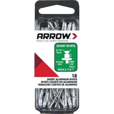 18PK 3/16" SHORT ALUM RIVET