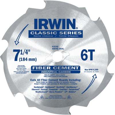 7-1/4 6T Fiber Cement Blade