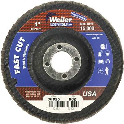 4"x5/8" 60 GRIT FLAP DISC