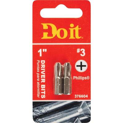 Do it #3 Phillips 1 In. Insert Screwdriver Bit (2-Pack)