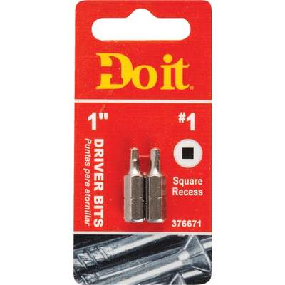 Do it #1 Square Recess 1 In. Insert Screwdriver Bit (2-Pack)