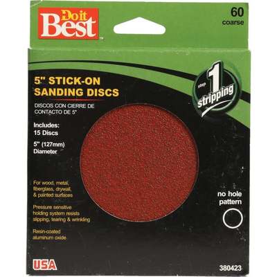 DISCS SANDING 5"STICK MED D/C