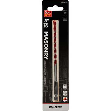 BIT DRILL 3/16"MASONRY CARBIDE
