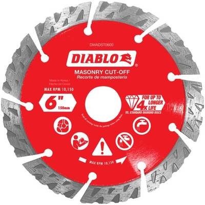 6"  DIAMOND MASONRY DISC