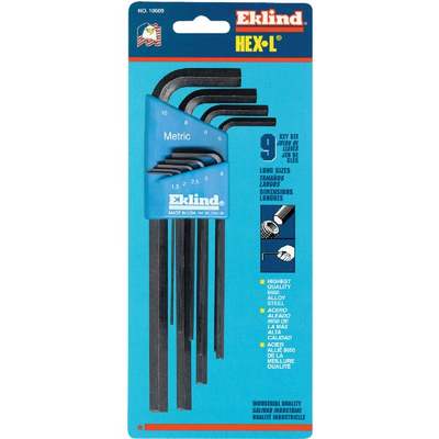9pc Metric Hex Key Set