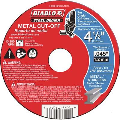 4-1/2" METAL CUTOFF