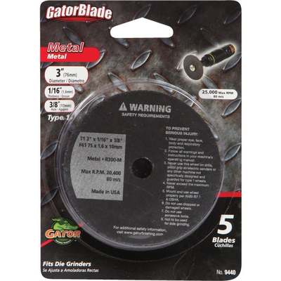 WHEEL 3" CUTTOFF METAL 5PK