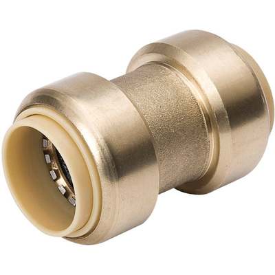 ProLine 1/2 In. x 1/2 In. Brass Push Fit Coupling