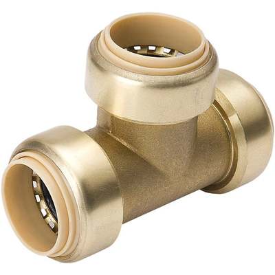 ProLine 1/2 In. X 1/2 In. X 1/2 In. Brass Push Fit Tee