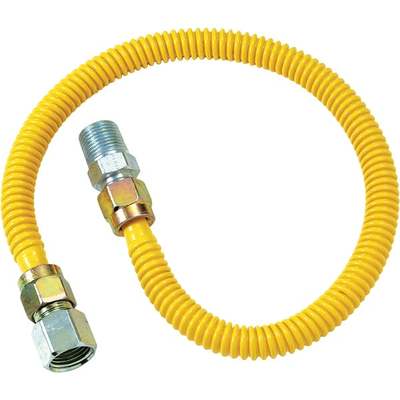 Dormont 1/2 In. OD x 18 In. Coated Stainless Steel Gas Connector, 1/2 In.