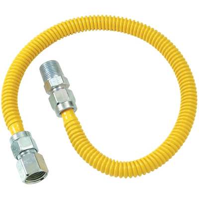 Dormont 1/2 In. OD x 24 In. Coated Stainless Steel Gas Connector, 1/2 In.