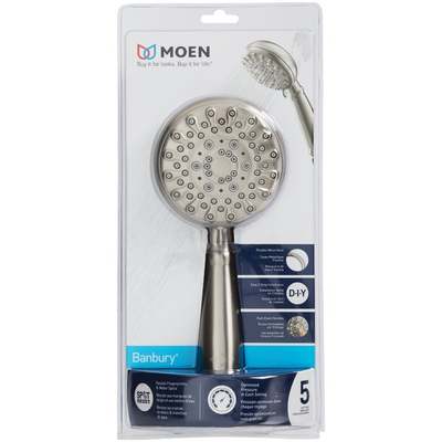 Moen Banbury 5-Spray 1.75 GPM Handheld Shower Head, Spot Resist Brushed