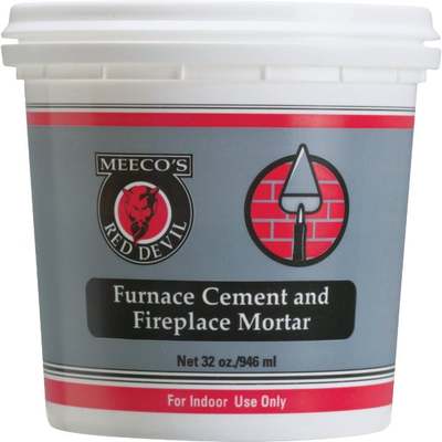 Meeco's Red Devil 1 Qt. Gray Furnace Cement & Fireplace Mortar