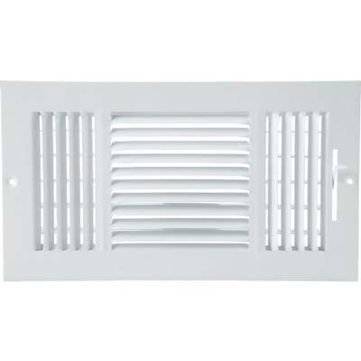 Home Impressions White Steel 7.76 In. Wall Register