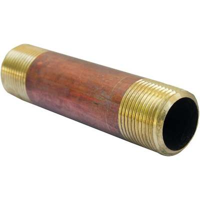 3/4X4 RED BRASS NIPPLE