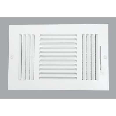 Home Impressions White Steel 7.76 In. Wall Register