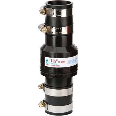 Drainage Industries 1-1/2 In. ABS Thermoplastic In-Line Sump Pump Check