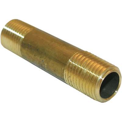 1/4 X 2 BRASS NIPPLE