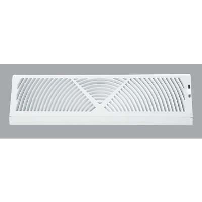 Home Impressions 18 In. White Steel Baseboard Diffuser