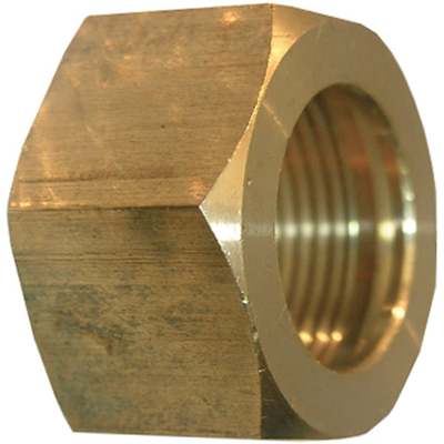 2PC 3/8 BRASS COMP NUT